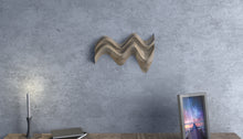 Load image into Gallery viewer, Parametric Wood art Panel - wave form design - made by cnc woodarts hawaii
