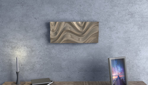 Parametric Woodart Panel - wave form design - made by cnc woodarts hawaii