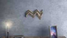 Load image into Gallery viewer, Parametric Wood art Panel - wave form design - made by cnc woodarts hawaii
