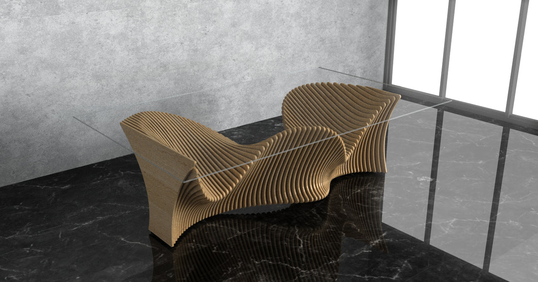 Design F41 - Parametric Wood Chair - Low back