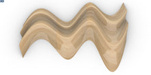 Load image into Gallery viewer, Parametric Wood art Panel - wave form design - made by cnc woodarts hawaii
