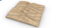 Load image into Gallery viewer, Parametric Wood art Panel - wave form design - made by cnc woodarts hawaii
