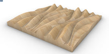 Load image into Gallery viewer, Parametric Wood art Panel - wave form design - made by cnc woodarts hawaii
