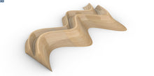 Load image into Gallery viewer, Parametric Wood art Panel - wave form design - made by cnc woodarts hawaii
