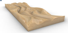 Load image into Gallery viewer, Parametric Wood art Panel - wave form design - made by cnc woodarts hawaii
