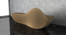 Load image into Gallery viewer, Parametric Wood Bench made by CNC Woodarts. Customizable wood type, size and finish
