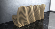 Load image into Gallery viewer, CNC WOODARTS HAWAII - Parametric Geometry Wavy Wood Bench
