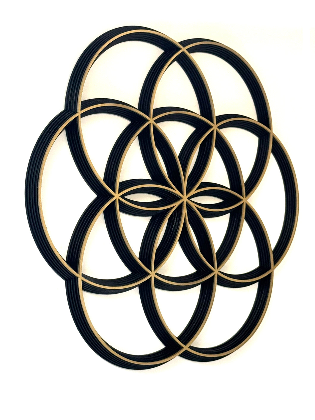 Seed of life wall art - sacred geometry wall art made by cncwoodarts hawaii