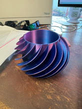 Load image into Gallery viewer, 3D Printed Spiral Planter - 4&quot;, 6&quot; and 8&quot; sizes
