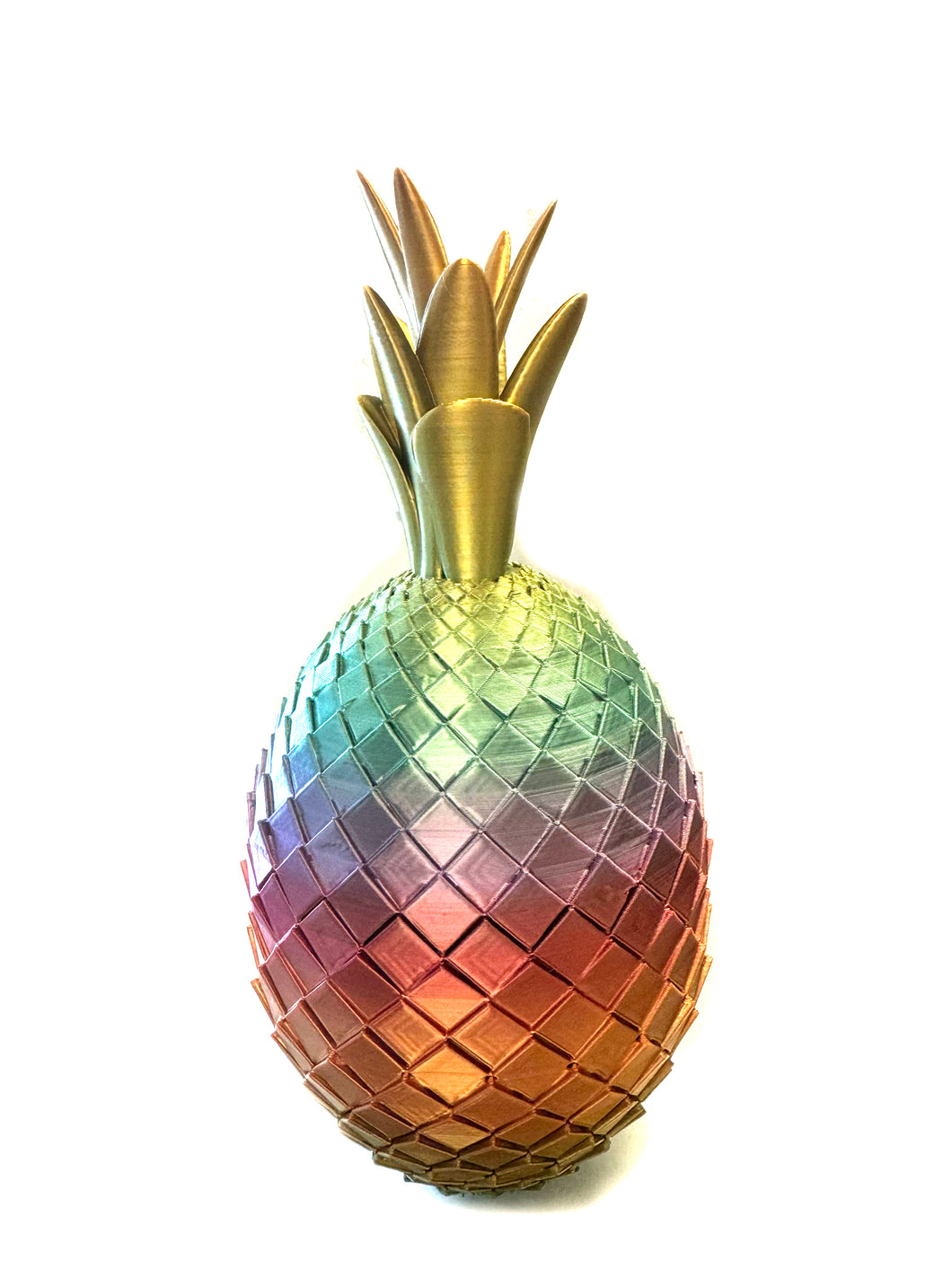 3D Printed Hawiian Pineapple - Rainbow Colored - Decorative piece