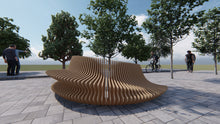 Load image into Gallery viewer, Design F16 - Parametric Wave Round Spiral Bench
