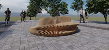 Load image into Gallery viewer, Design F16 - Parametric Wave Round Spiral Bench
