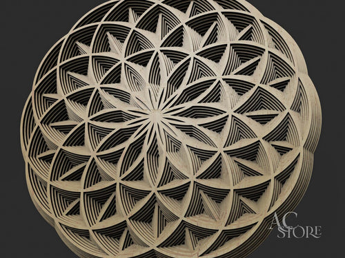 CNC Woodarts Sacred Geometry Wall Art - Laser cut wall art